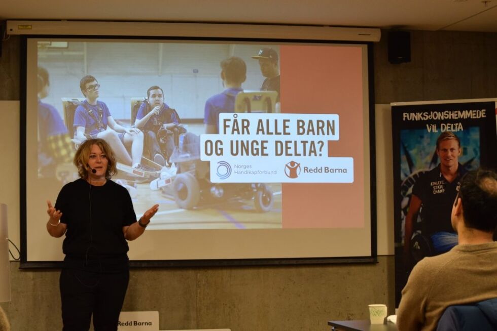 FRITID: Kampanjeleder i Redd Barna, Ane Aamodt, snakket om viktigheten av barns fritid. FOTO: Daniel Fløan