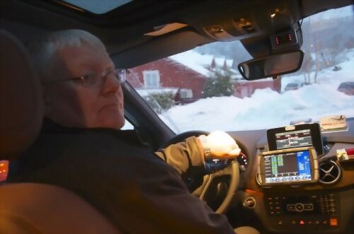 Thorleif Iglebæk mener kameraer i taxiene gir sjåførene en ekstra sikkerhet. FOTO: Asgeir Høimoen