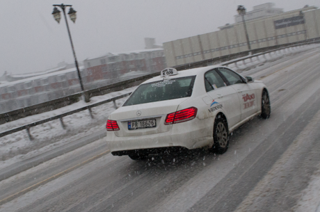 Snøkaoset en drøm for drosjenæringen