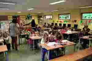 Førskoledag på Fagerholt: Onsdag var det førskoledag på Fagerholt skole. Elevene fikk utdelt blyant, viskelær og tegneblokk. Foto: Jørgen Steffensen