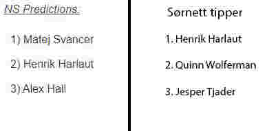 Vi er redd det ikke blir norsk medalje, men håper vi tar feil.