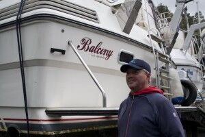 Hånesbukta: Håvard Kartevoll fra Vennesla har fått på land sin Princess 435. Foto: Henrik Samuel Hansen