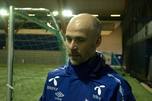 BEKYMRINGSLØS: Pedersen fornøyd med onsdagens trening. Foto: Petter Olsen