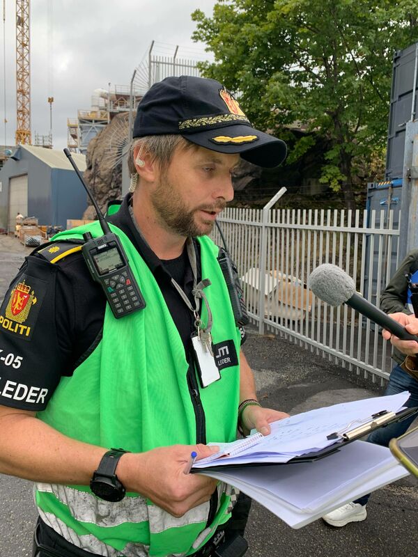 ØVELSE ØVELSE ØVELSE. Innsatsleder holder pressemelding