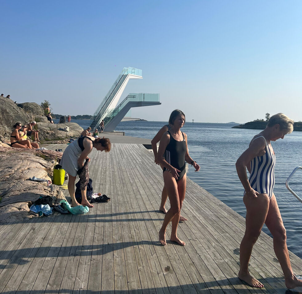 Klare for et bad på en fin sommerdag
 Foto: Augusta Halstensen