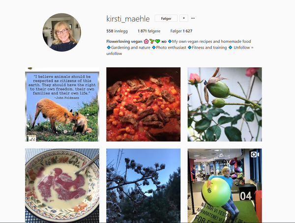 Inspirerer med vegansk mat på Instagram