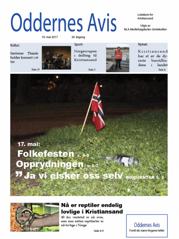 Les den nyeste utgaven av Oddernes Avis