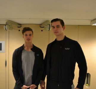 Sondre Mikal Jensen og Oliver Solberg, personlige trenere SATS Elixia.