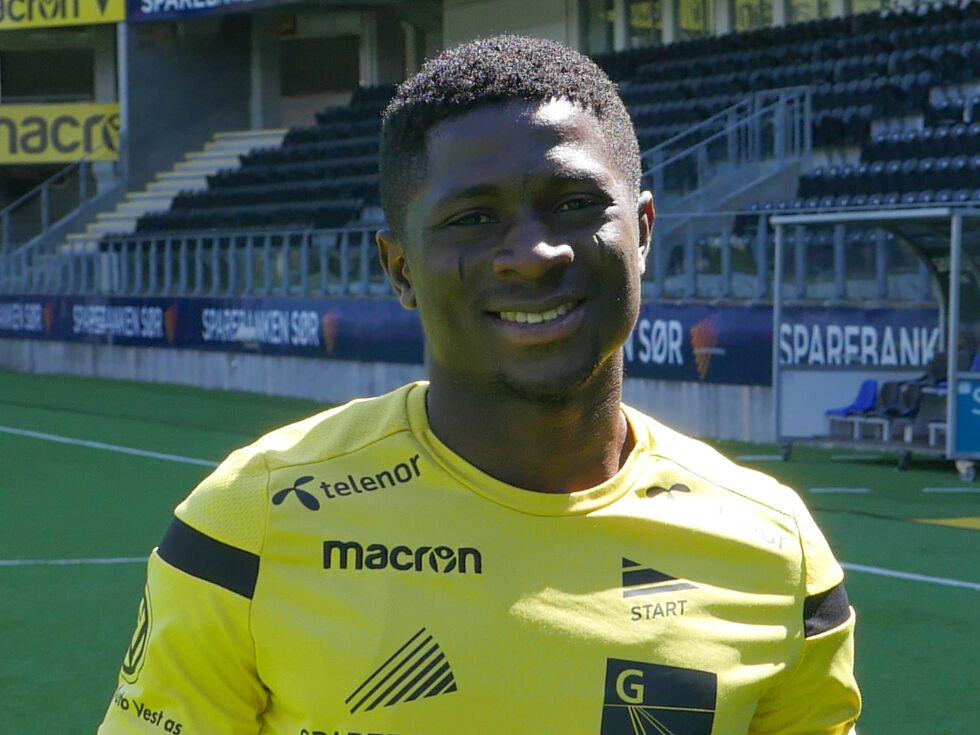 IK Start sin nigerianske midtbanespiller Afeez Aremu. Foto: Petter Engnes.