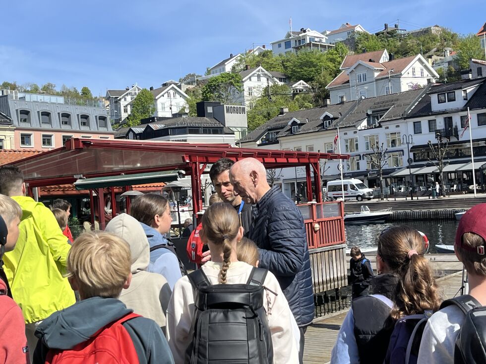 Elevene fikk svar på deres spørsmål.
 Foto: Noah Basterås Bøhn