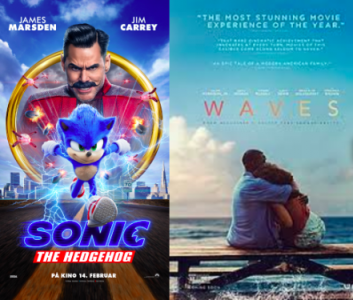 Sonic kommer på kino 14. februar og Waves har premiere i dag, 7. februar. Foto: nfkino.no