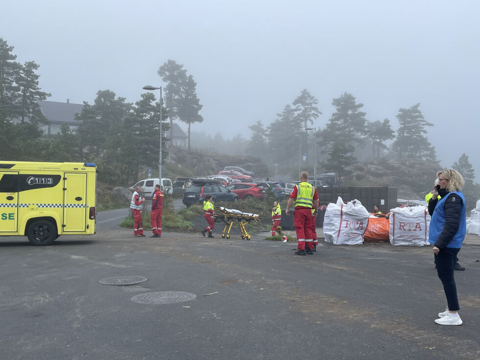 Nødetatene på stedet.
 Foto: Kvamme, Kamilla