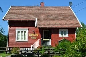Vennesla: Otra House er et samlingssted under laksefiske. Foto: Henrik Samuel Hansen