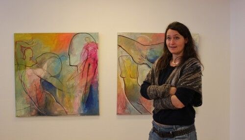 Marianne Laukvik vil drive utleie av kunst. Foto: Carl Henrik Berge