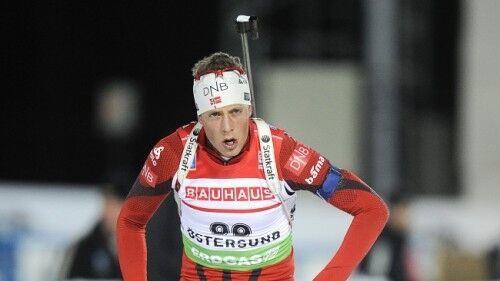 Lars Helge Birkeland er klar for vm i skiskyting i Nove Mesto (Arkivfoto)