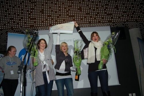 Jentene fra &quot;Forebyggerne&quot; stakk av med seieren. Foto: Simen Waagsether