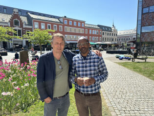 Nils Terje Andersen, prest i kirkens bymisjon og Solomon Yohannes Wako, Internasjonal prest i domkirka
 Foto: Ole K. Caspersen