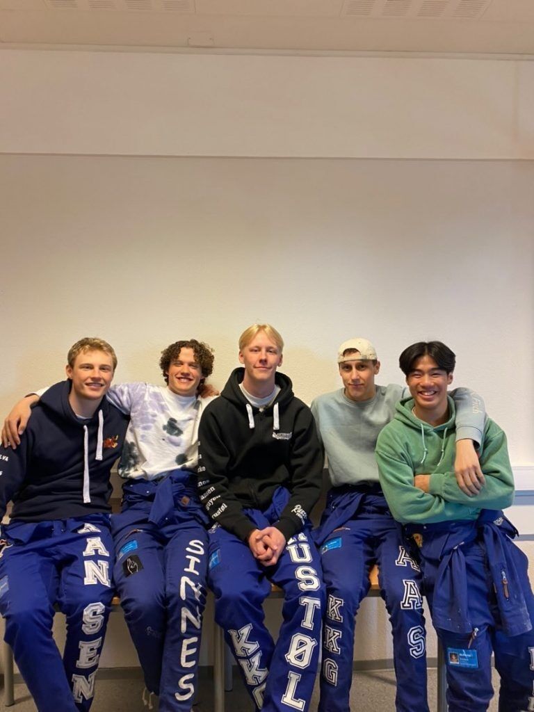 Fra venstre: Nicklas Hansen, Adrian Sinnes, Henrik Frustøl, Mathias Aas og Anton Nguyen. Foto: Ingrid Amundsen