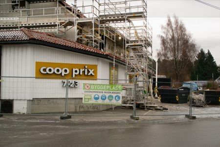 Coop Prix Gimlevang er fortsatt en byggeplass. Foto: Viktor Sødal