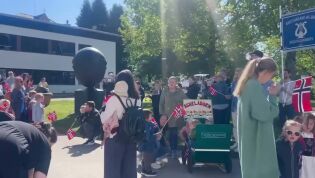 Mye glede på lille 17. mai på sykehuset