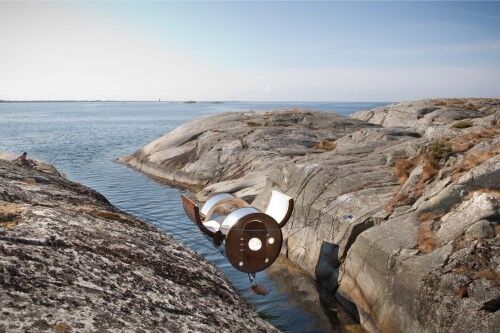 Paradis-teleskopet på plass ved vannet Foto: Erik Pirolt