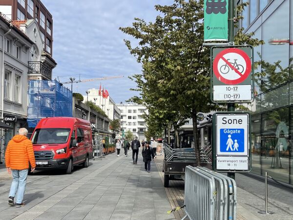 Ulovlig sykling i Markens gate