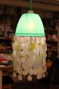 yoghurtbeger i lampeskjermen. Foto: Helene Reite