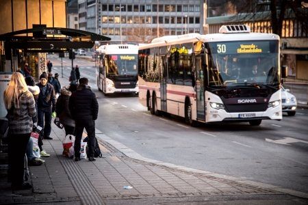 Det er satset stort på kollektivtilbud de siste årene i Kristiansand. FOTO: skjermdump Google.