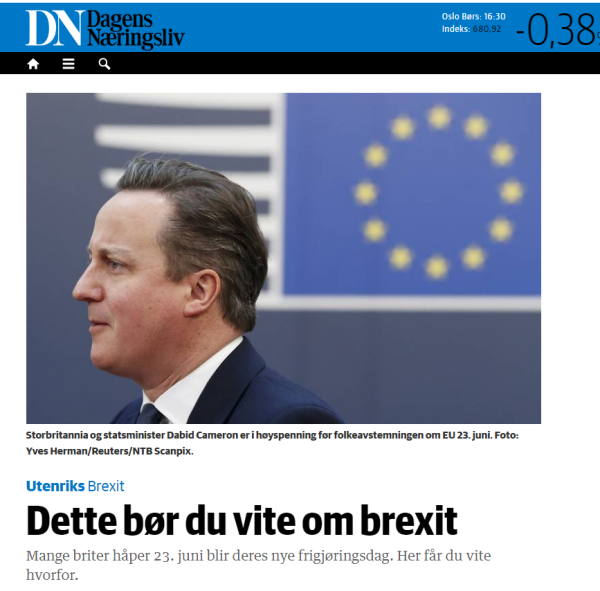 GLOBAL JOURNALISTIKK - STORBRITANNIA: Norske mediers dekning av de britiske øyer