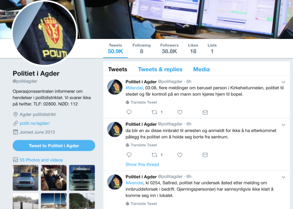 Nattens lovbrudd og ulykker