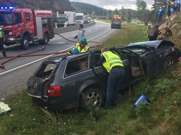 ØVELSE: Sjåfør fra trafikkulykken har stukket av.