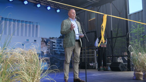 Oljefondsjef Nicolai Tangen som holder tale på åpningsdagen.
 Foto: Kamilla Louise Kvamme