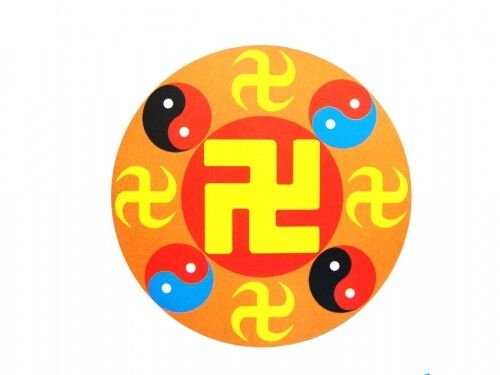 Swastika, eller hakekorset, et symbol med mange betydninger. Foto: Wikimedia