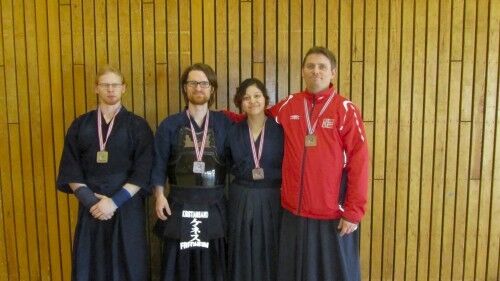Fra venstre: Eric Schwarm, Kenneth Fredheim, Marie Nørvåg og Jørn Nørvåg. (Foto: Privat)