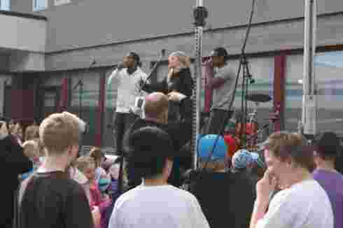 Hiphop-gruppa &quot;Childhood Squad&quot;. FOTO: Patrick Engelberg