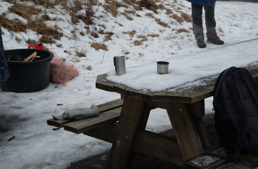 Kaffe er nødvendig for å varmen tilbake.
 Foto: Noah Basterås Bøhn