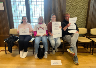 Protest på bystyremøte