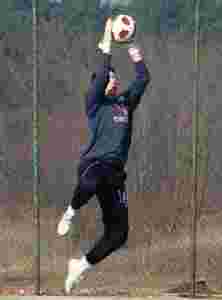 I aksjon: McDermott under U19-landslagstrening. Foto: Privat.