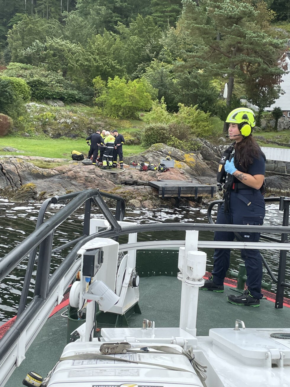 Redningsskøyta, der de bisto i slukkningsarbeid på Sandøya.
 Foto: Redningsselskapet