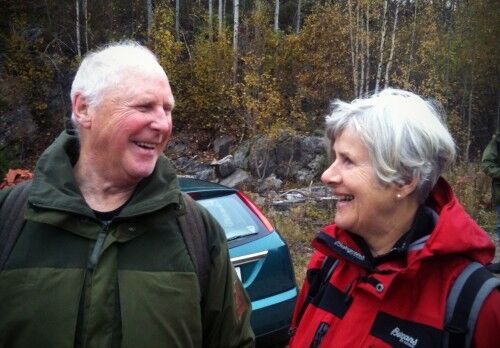 Trygve Grøsland (78) og Grete Lyng (68) holder seg spreke med Turistforeningens seniortilbud. Foto: Haakon Marius Dyremyhr