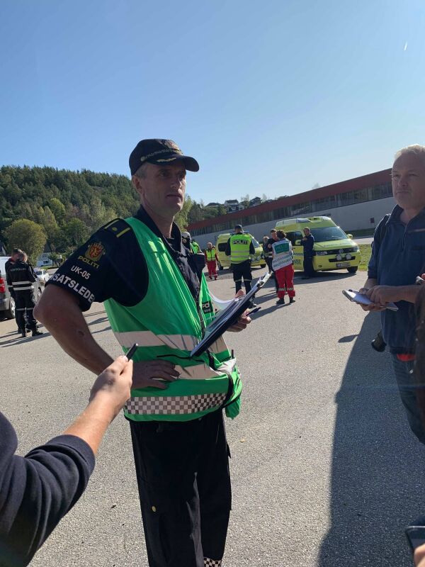 Øvelse. Politet bekrefter at 30 personer er lokalisert