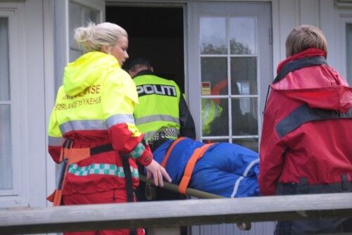 ØVELSE: Redningsarbeidet pågår fortsatt