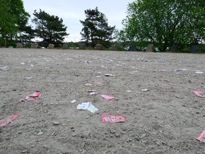 Russekort er en gjenganger å rydde opp etter 17.mai. Foto: Joakim Dannstrøm