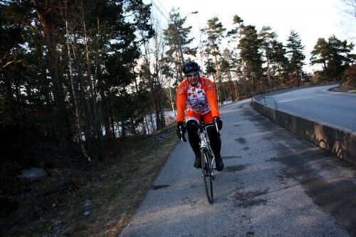 TRENINGSTUR: Øivinn Bruce er ute på en treningstur over Gimlekollen. Foto: Morten Lind Vårum