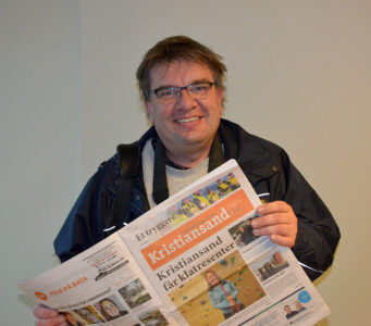 FARTSTID: Arntzen var redaktør i Høvåg Avis i 21 år før han startet jobben i Sørlandsavisa Kristiansand. (FOTO: Jonathan Nielsen)