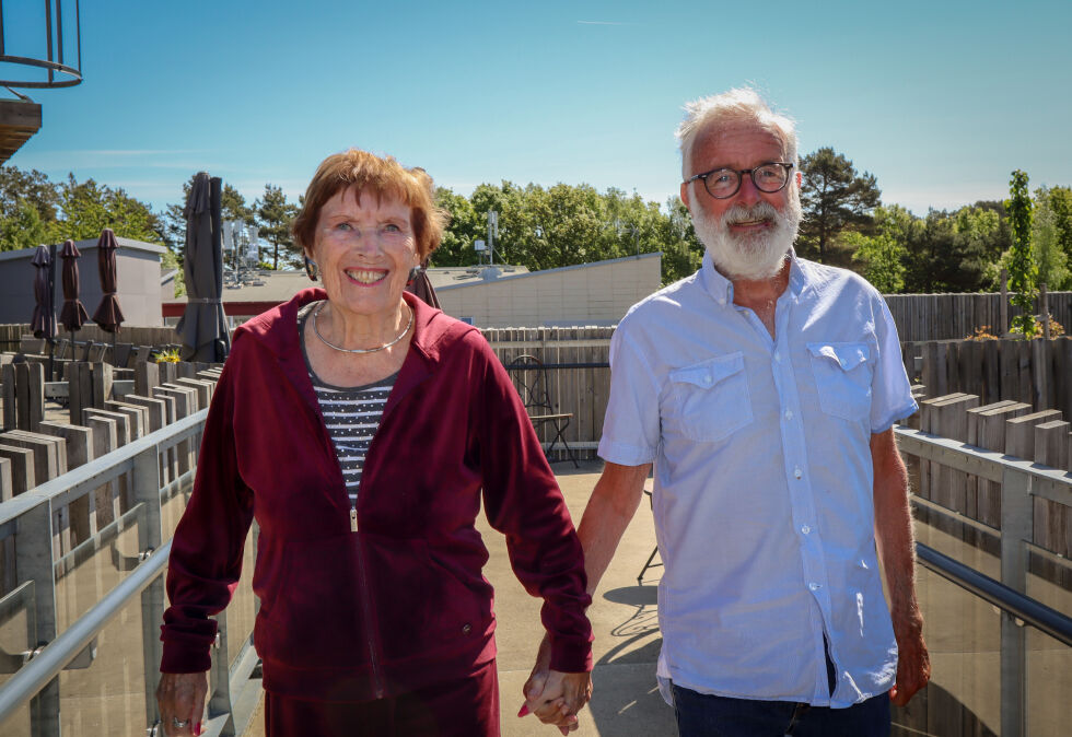Vennene Kirsten Lie (83 år) og Pål Børresen (80 år).
 Foto: Thea Solum