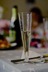 Det var sprudlevann i alle smaker og farger under champagnelunsjen. Foto: Jørgen Steffensen