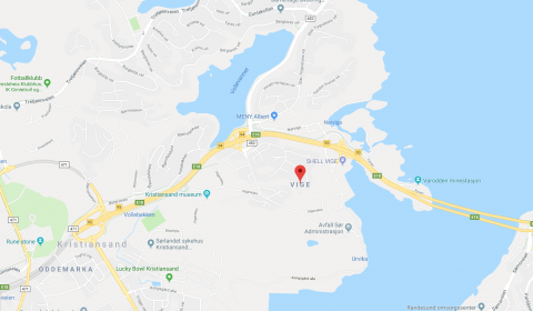 FUNNET DØD: I et boligområde på Vige er en mann funnet død i formiddag. FOTO: Skjermdump, Google maps